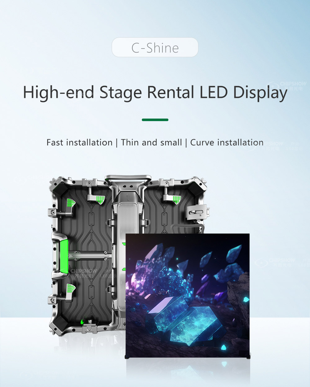 Corner led screen