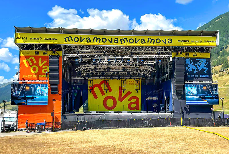 Outdoor rental LED display P3.91 at the Swiss Music Festival