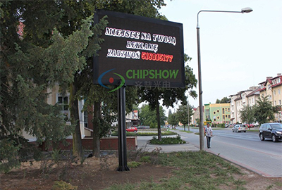 Outdoor LED display advertising signboard p12 in Poland