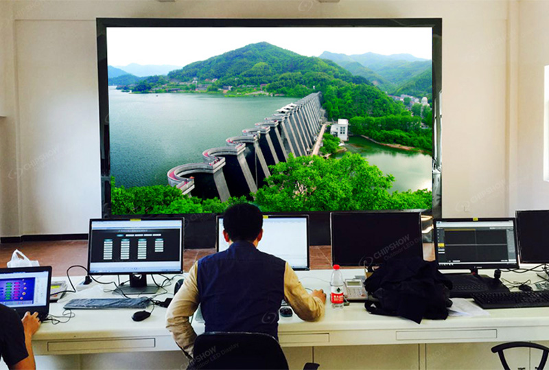 Small-spaced LED display in a dispatching center in Yunnan, China