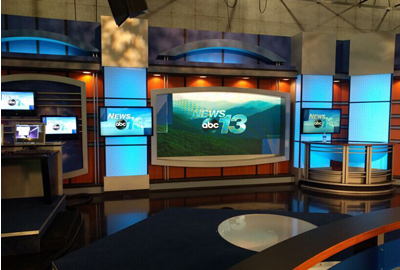 C-Max Indoor P4 LED Video Wall In USA ABC News TV 