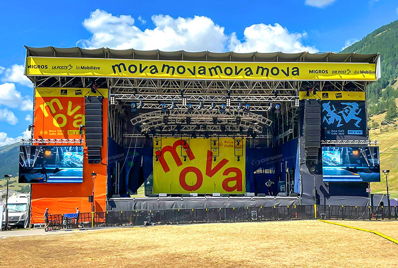 P3.91 Outdoor rental screen stage screen at the MOVA Music Festival in Switzerland
