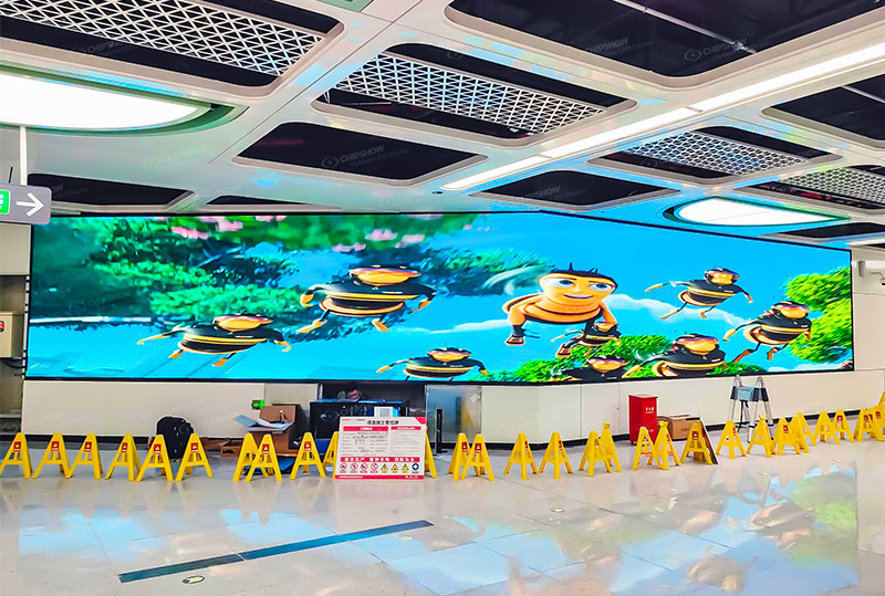 P1.58 Small Spacing Ultra Clear LED Display Screen Project in Shenzhen Metro Station, China