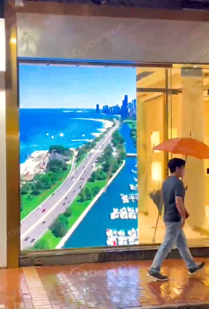 Indoor P2.5 HD full color window screen Hong Kong a store project-1