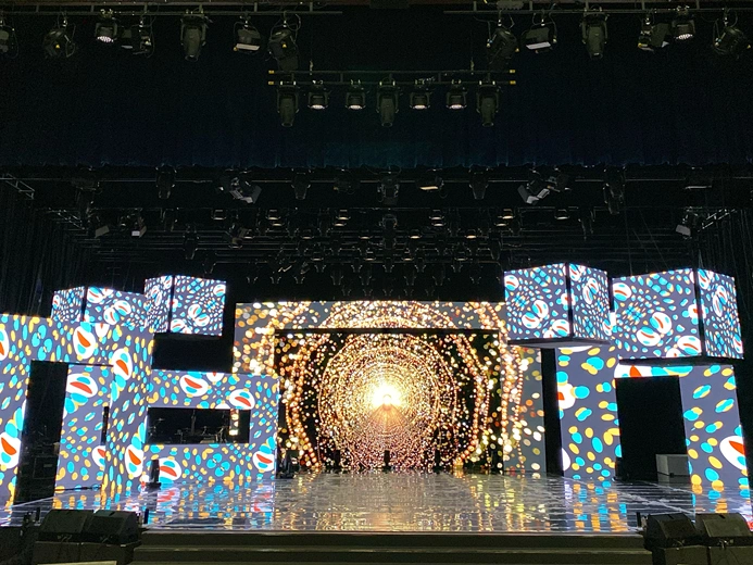 stage led display case