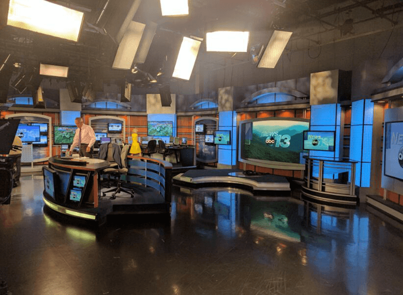 Chipshow broadcast-level indoor LED video wall at ABC News Studio other view angle