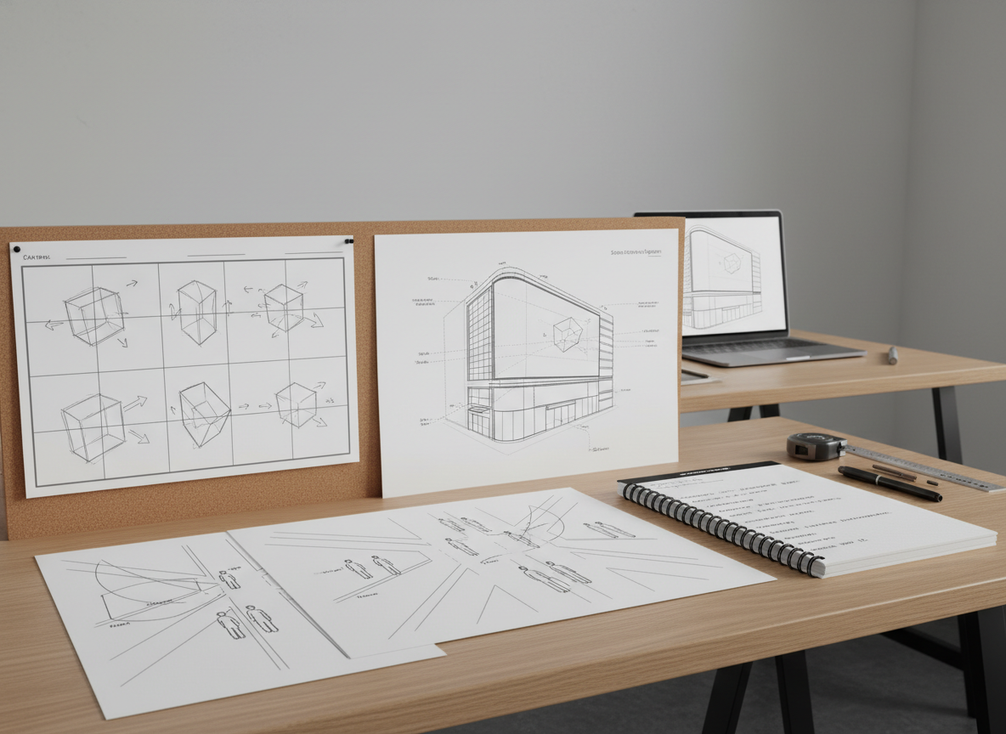 Planning board for viewing-zone setup