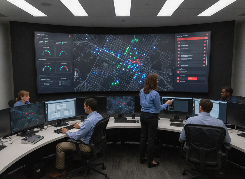 Remote monitoring dashboard for smart city LED network maintenance