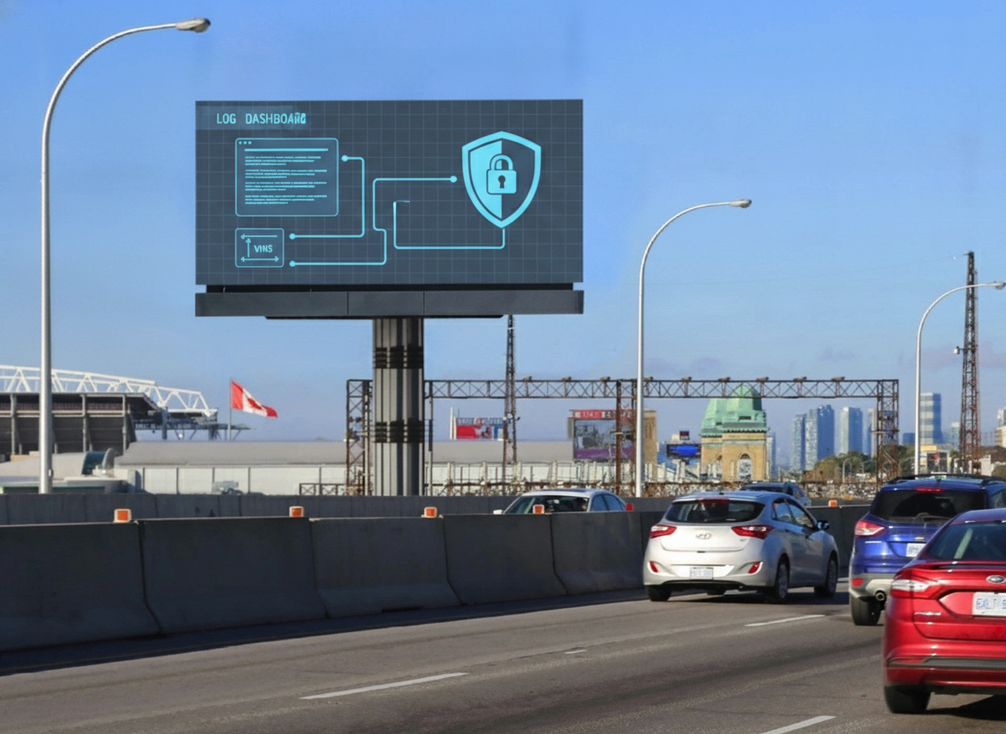 Highway VMS remote access security checklist illustration