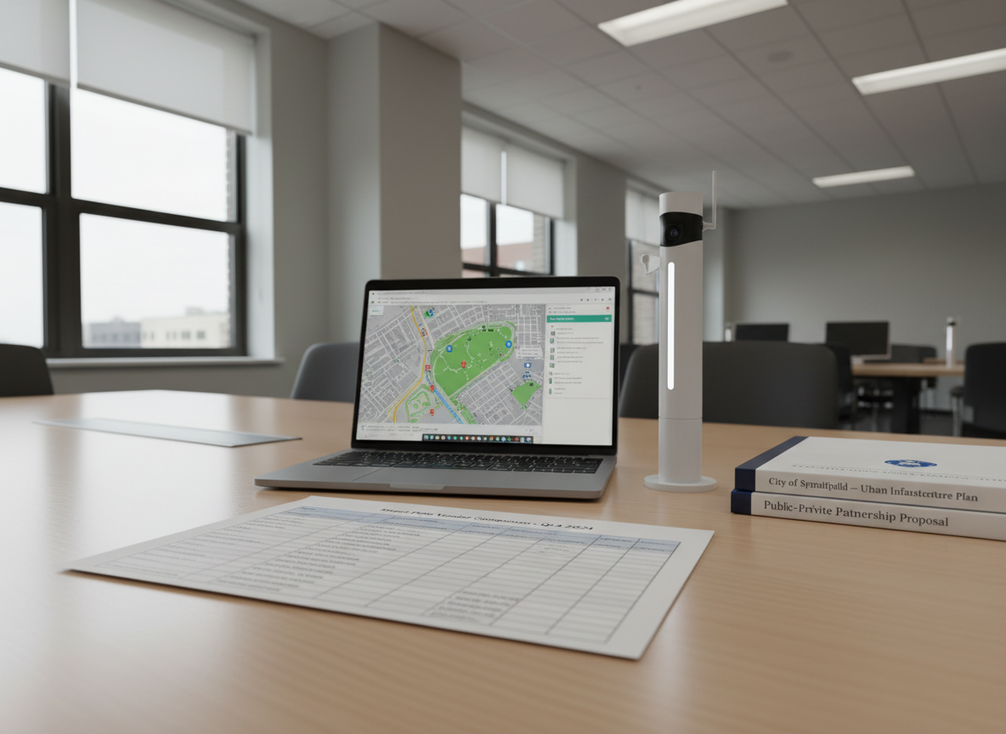 Municipal procurement comparison table for smart pole options