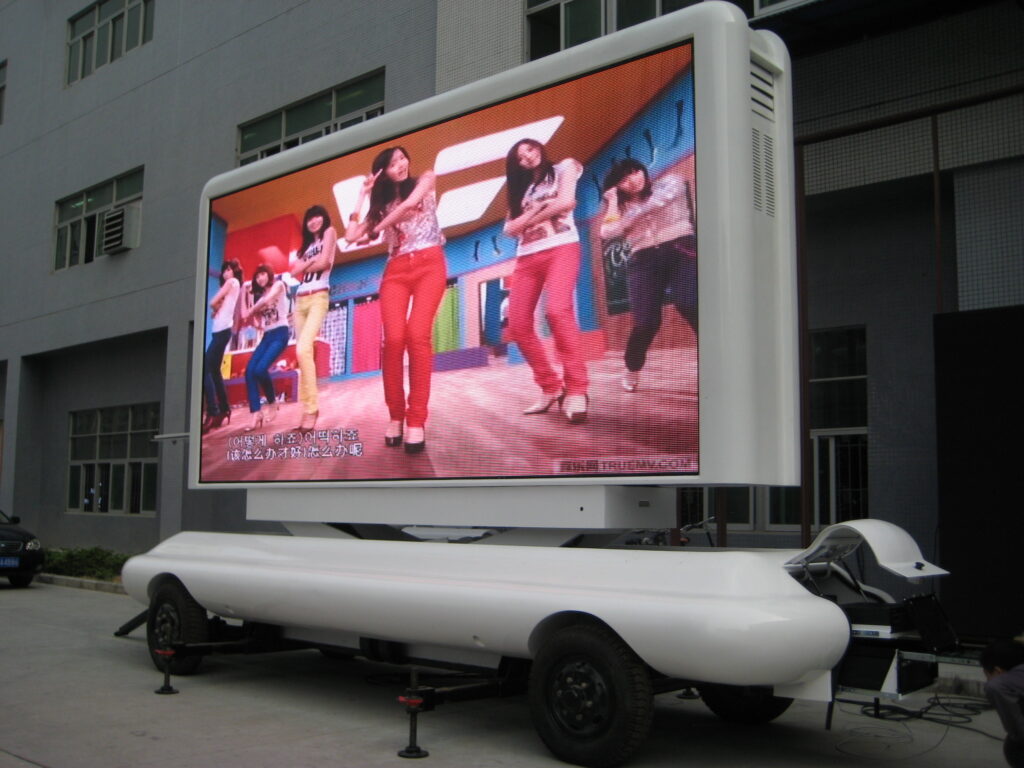 mobile trailer led screen outdoor event