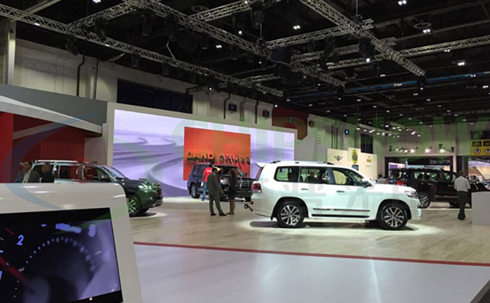 c max p3 indoor led display at dubai auto show landscape gray