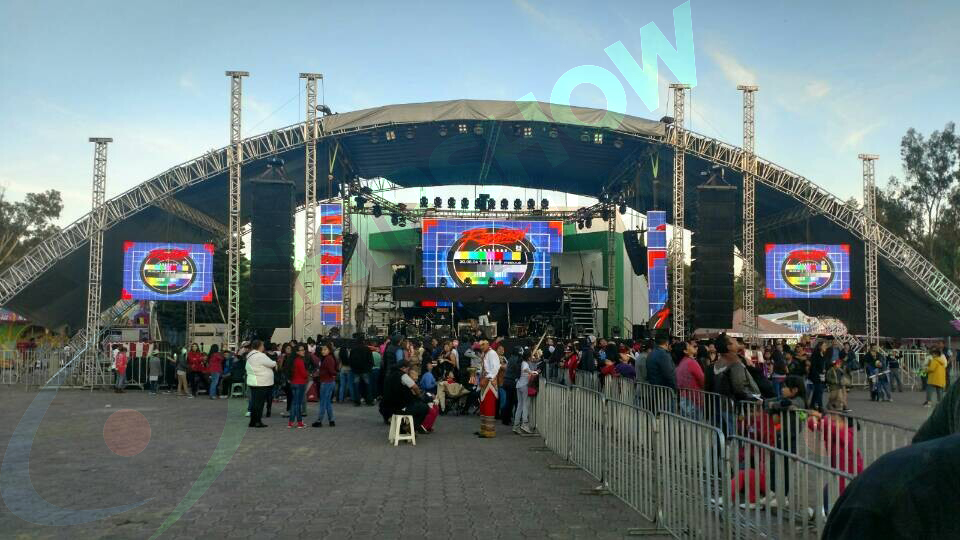 outdoor festival stage p8 led screen landscape blue