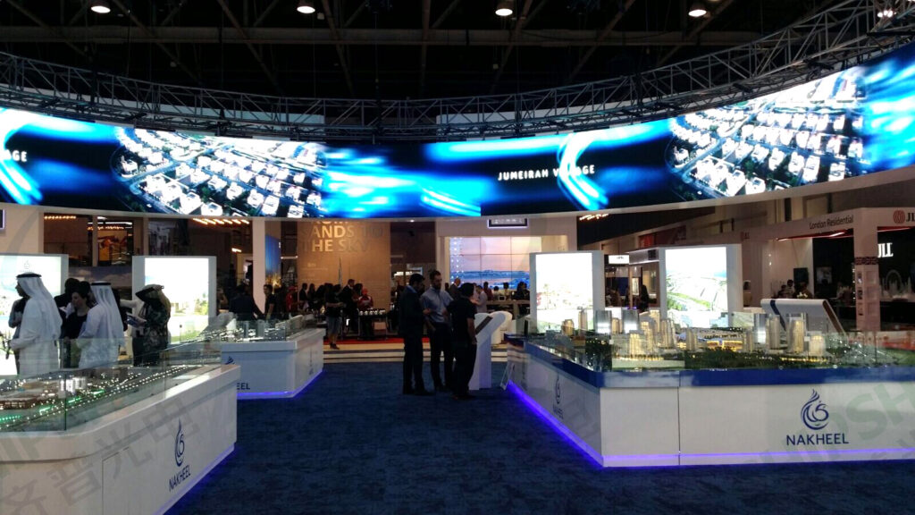 p3 exhibition rental led screen landscape blue