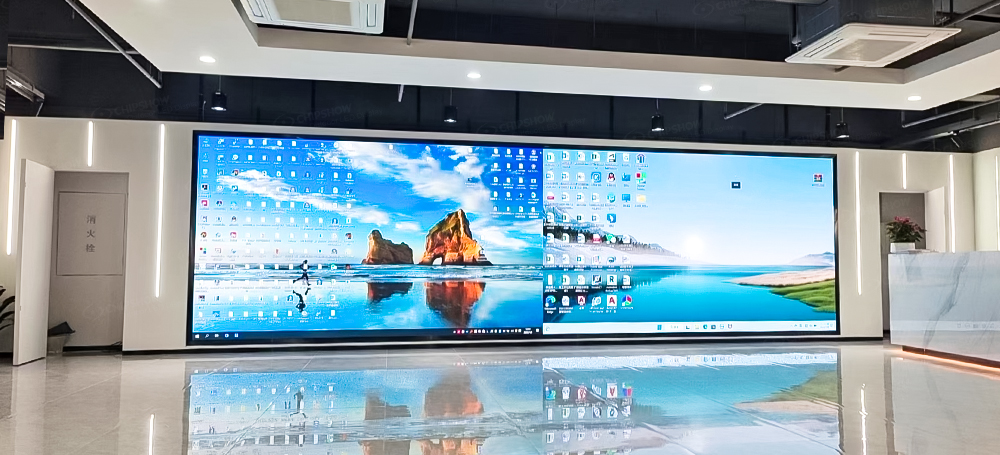 shenzhen international science e city indoor p2.5 display ultrawide blue top left detail 1000x455