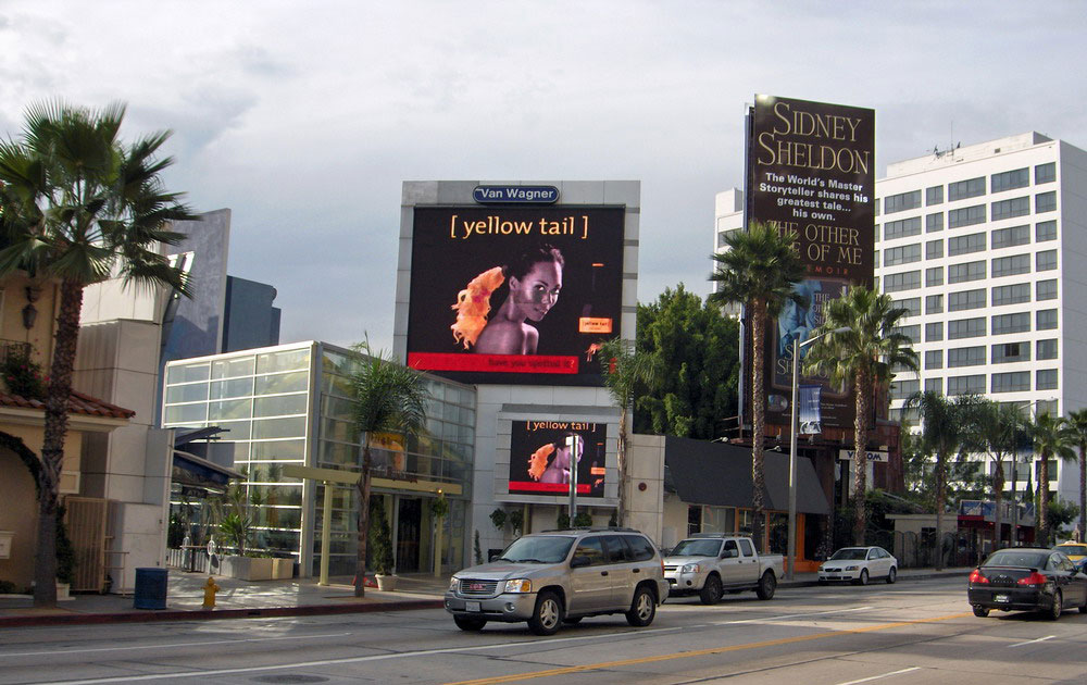 shopping district roadside digital billboard