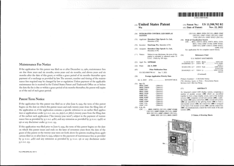 Document preview for Integrated Control LED Display System (US11508702B2)